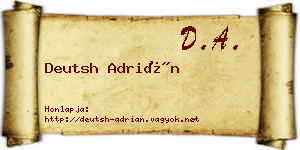Deutsh Adrián névjegykártya