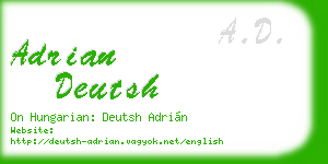 adrian deutsh business card